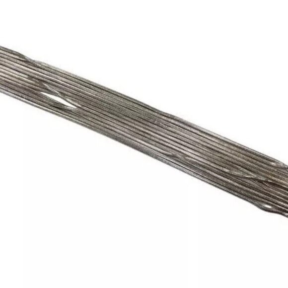 GUCCI Multi Strand Bracelet 6.7" Silver 925 Auth w/Box D-90 - Picture 7 of 8